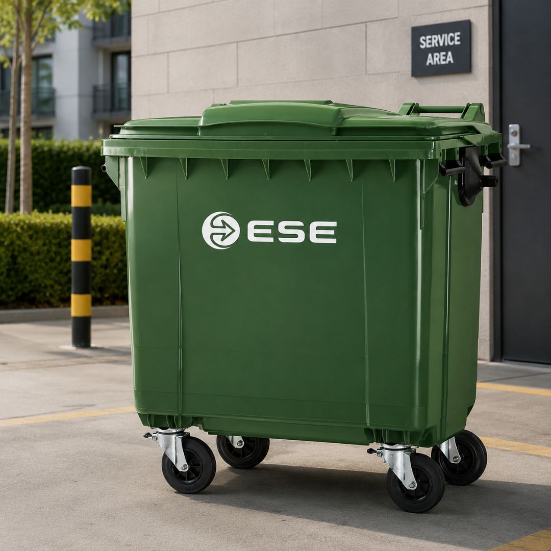 Carro Contenedor 770 L Verde - Imagen 3