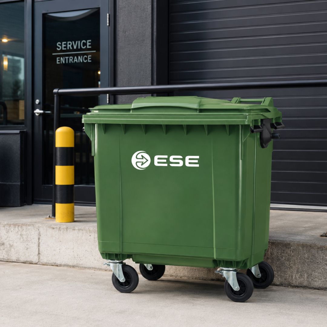 Carro Contenedor 770 L Verde - Imagen 4