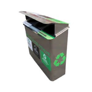 Punto Ecológico Acero Inoxidable con Techo 140 Litros